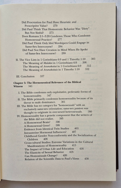 The Bible and Homosexual Practice Texts and Hermeneutics by Robert A. J. Gagnon (Very good, 2001, HC, 520 pgs, Abingdon Press)