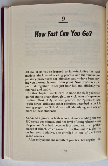 The Evelyn Wood Seven-Day Speed Reading and Learning Program by Stanley D. Frank (Very good, 1990, HC, 212 pgs, Barnes & Noble)