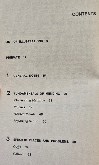 The Mender's Manual: Repairing and Preserving Garments and Bedding by Estelle Foote (Very Good, 1976, HC, 180 pgs, Harcourt Brace Jovanovich, First Edition)