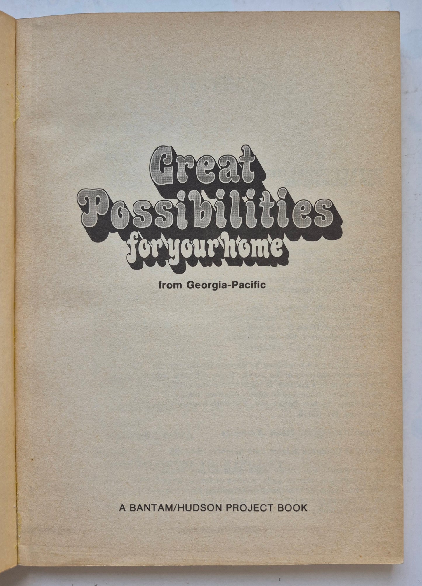 Great Possibilities for Your Home from Georgia-Pacific editor Robert J. Dunn (Good, 1978, Pbk, 207 pgs, Bantam)