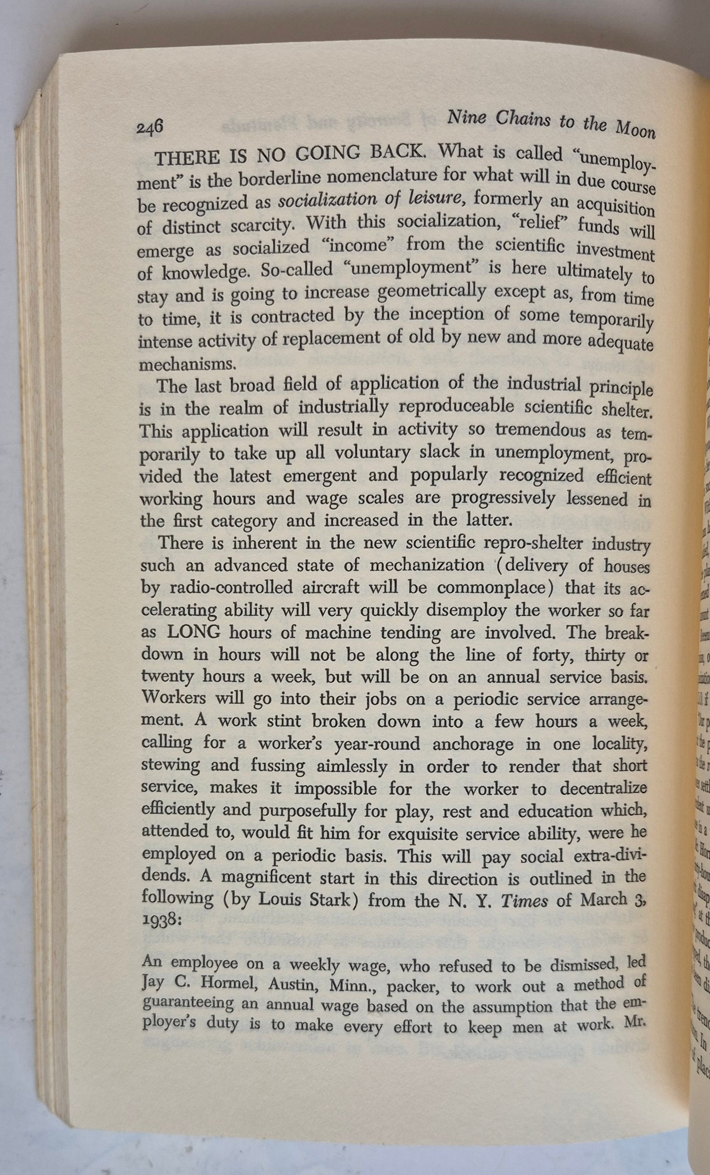 Nine Chains to the Moon by R. Buckminster Fuller (Good, 1971, Pbk, 346 pgs, Anchor Books)