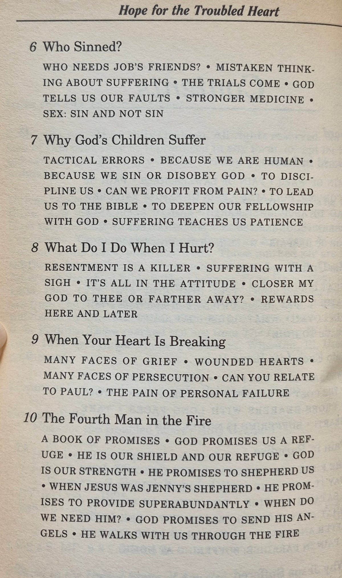 Hope for the Troubled Heart by Billy Graham (Good, 1991, Pbk, 230 pgs, Grason)
