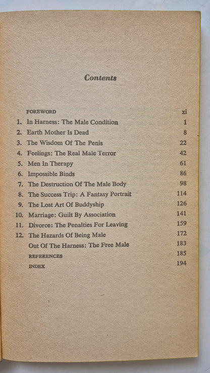 The Hazards of Being Male: Surviving the Myth of Masculine Privilege by Herb Goldberg (Good, 1977, Pbk, 196 pgs, Signet Book)