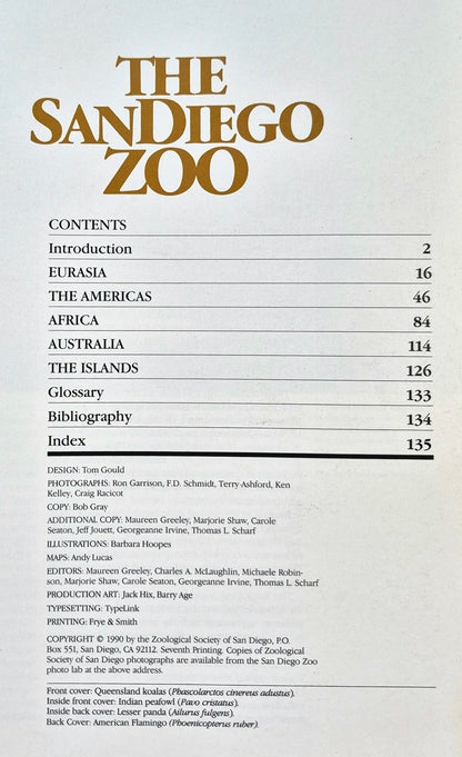 The San Diego Zoo 75th Birthday Edition by Bob Gray (Very good, 1990, Pbk, 136 pgs, Zoological Society of San Diego)