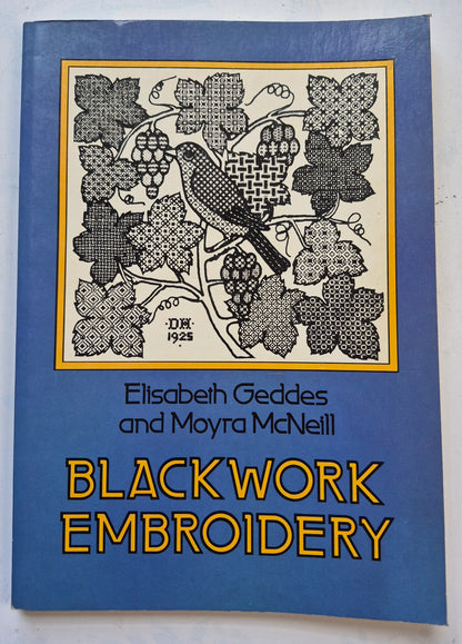 Blackwork Embroidery by Elisabeth Geddes; Moyra McNeill (Very Good, 1976, Pbk, 128 pgs, Dover Pub.)