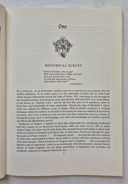 Blackwork Embroidery by Elisabeth Geddes; Moyra McNeill (Very Good, 1976, Pbk, 128 pgs, Dover Pub.)