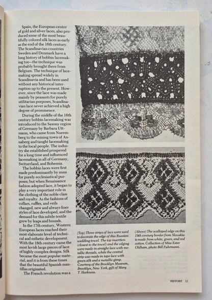 Bobbin Lace: An Illustrated Guide to Traditional and Contemporary Techniques by Brigita Fuhrmann (Very Good, 1985, Pbk, 160 pgs, Dover)
