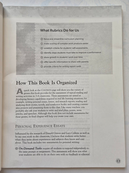 40 Rubrics & Checklists to Assess Reading and Writing by Adele Fiderer (Very Good, 1999, Pbk, 128 pgs, Scholastic)