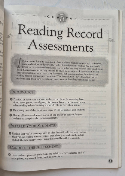 40 Rubrics & Checklists to Assess Reading and Writing by Adele Fiderer (Very Good, 1999, Pbk, 128 pgs, Scholastic)
