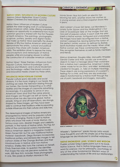 Native Views: Influences of Modern Culture by Joanna Bigfeather; Rayna Green (Very good, 2004, Pbk, 80 pgs, Artrain USA)