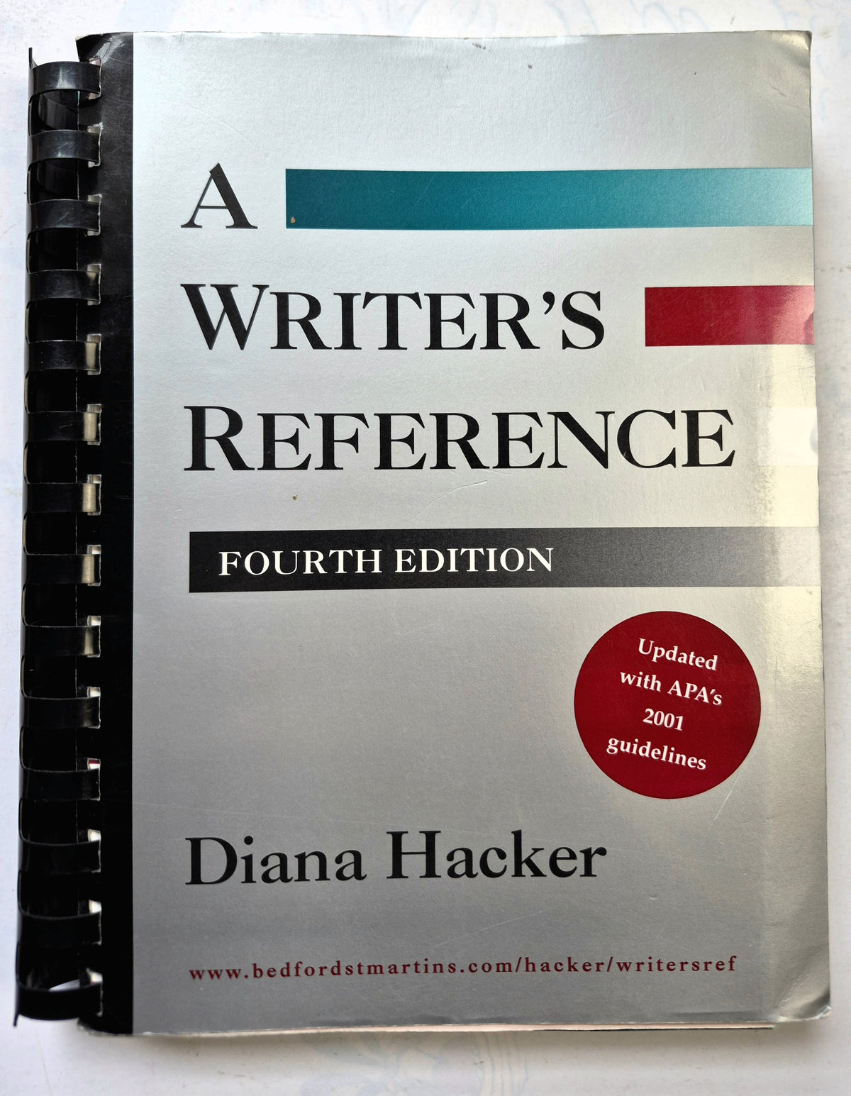A Writer's Reference Fourth Edition by Diana Hacker (Very Good, 1999, Pbk, Bedford/St. Martin's)