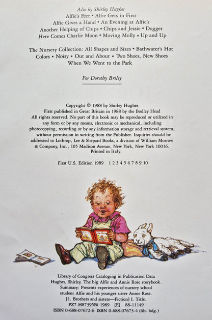 The Big Alfie and Annie Rose Storybook by Shirley Hughes (Good, 1988, HC, Lothrop, Lee & Shepard Books)
