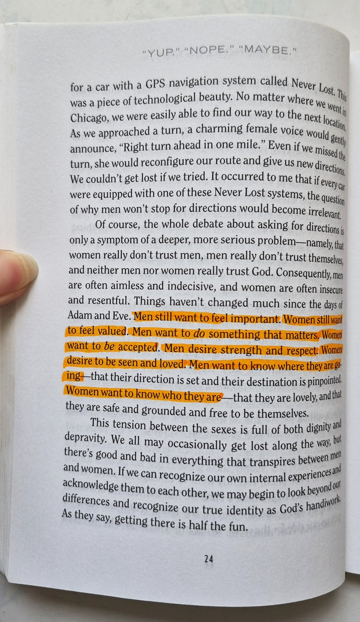 "Yup." "Nope." "Maybe." A Woman's Guide to Getting More Out of the Language of Men by Stephen James; David Thomas (Good, 2007, Pbk, 208 pgs, Tyndale)