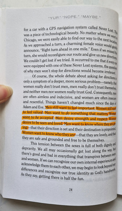 "Yup." "Nope." "Maybe." A Woman's Guide to Getting More Out of the Language of Men by Stephen James; David Thomas (Good, 2007, Pbk, 208 pgs, Tyndale)