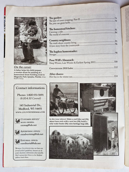 Countryside & Small Stock Journal Set: Volume 95 No.1-6 Jan-Dec (2011, Very good)
