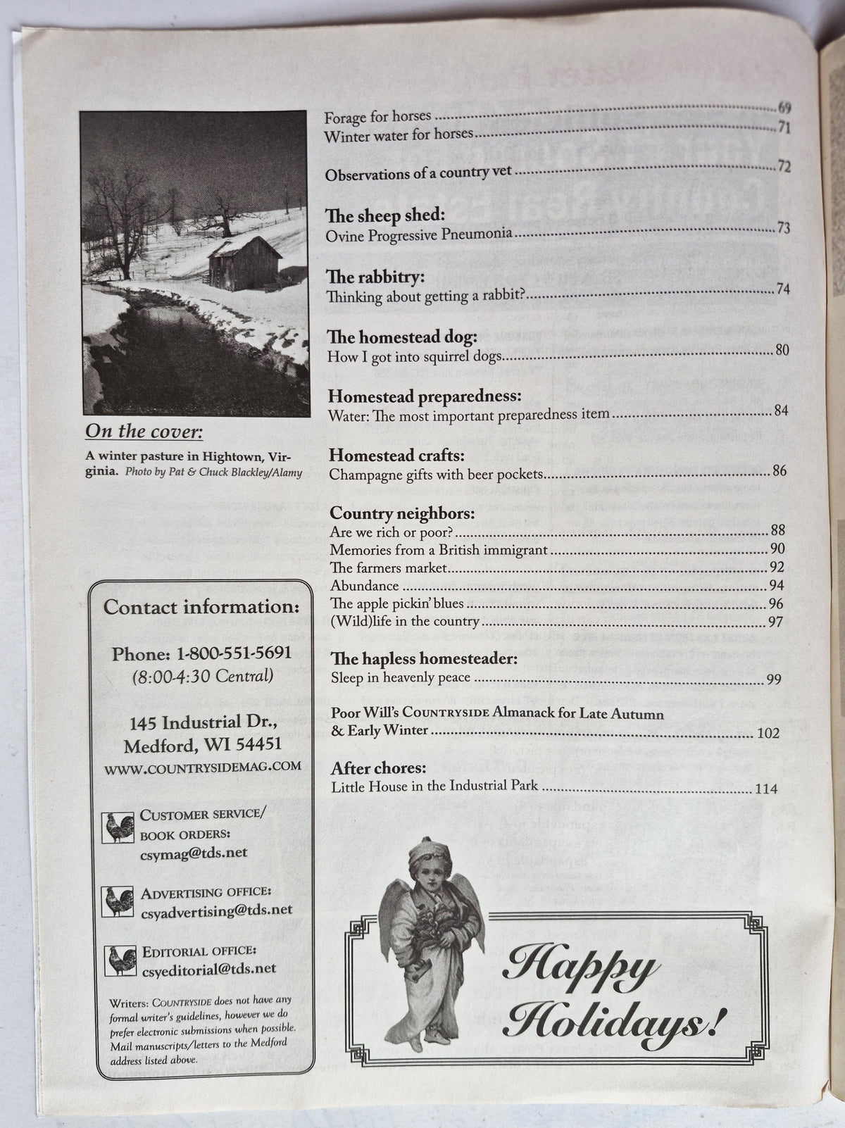 Countryside & Small Stock Journal Set: Volume 95 No.1-6 Jan-Dec (2011, Very good)