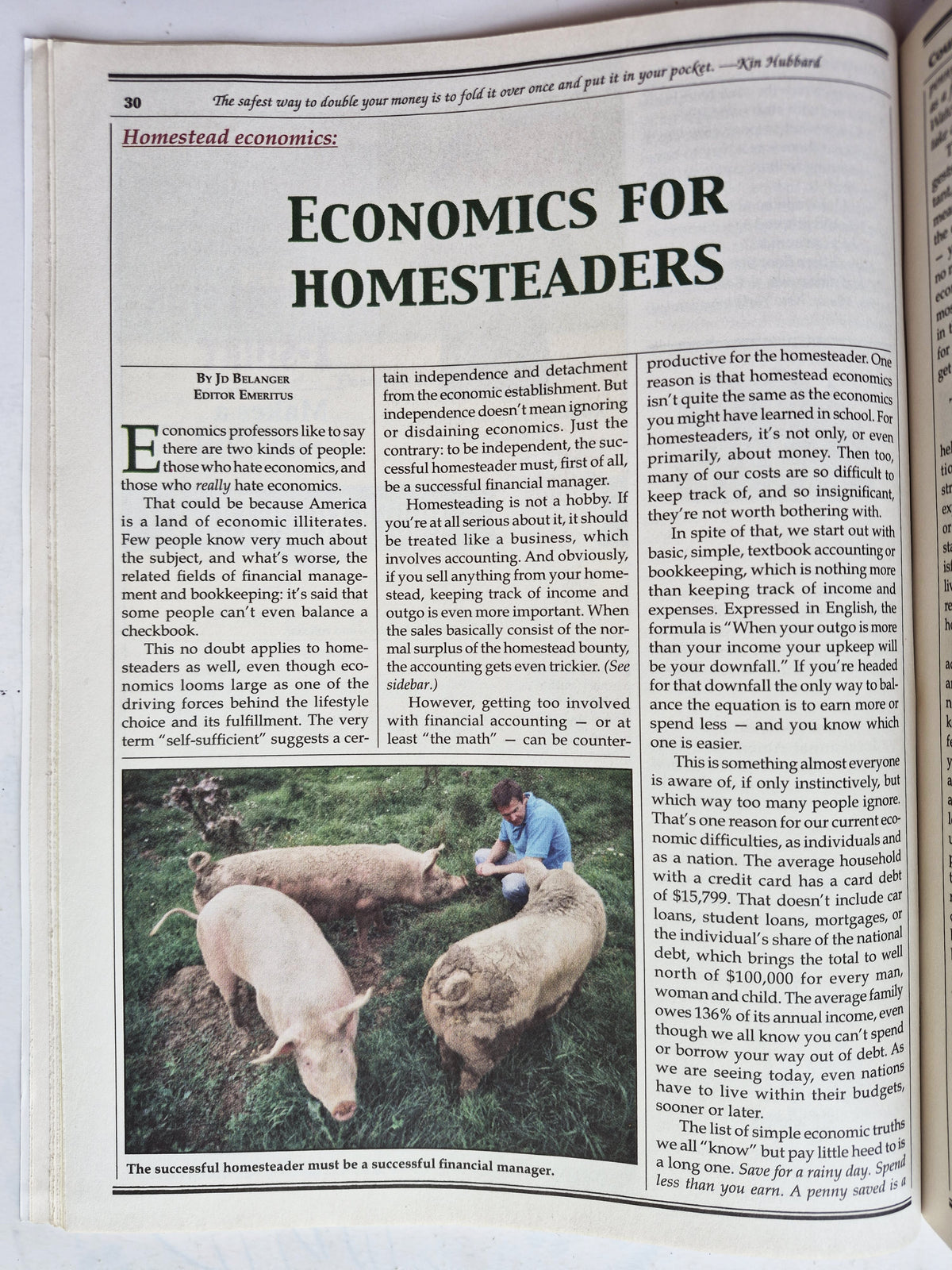 Countryside & Small Stock Journal Set: Volume 95 No.1-6 Jan-Dec (2011, Very good)