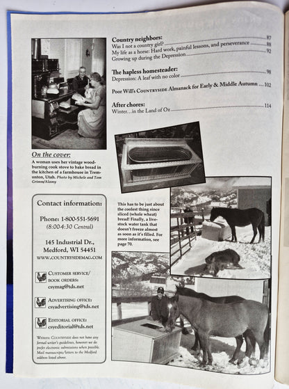 Countryside & Small Stock Journal Set: Volume 95 No.1-6 Jan-Dec (2011, Very good)