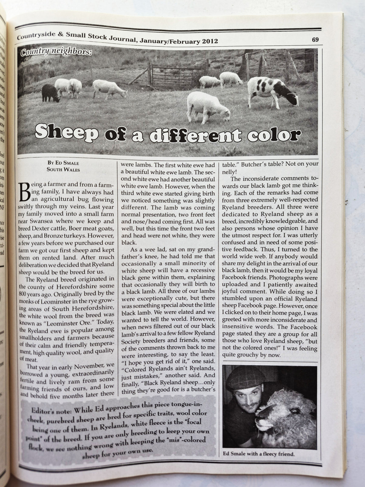 Countryside & Small Stock Journal Set: Volume 96 No. 1-6 Jan-Dec (2012, Very good)