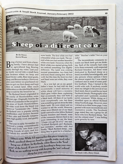 Countryside & Small Stock Journal Set: Volume 96 No. 1-6 Jan-Dec (2012, Very good)