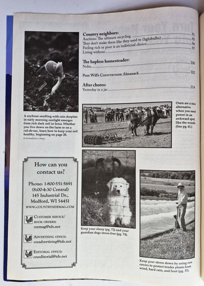 Countryside & Small Stock Journal Set: Volume 96 No. 1-6 Jan-Dec (2012, Very good)