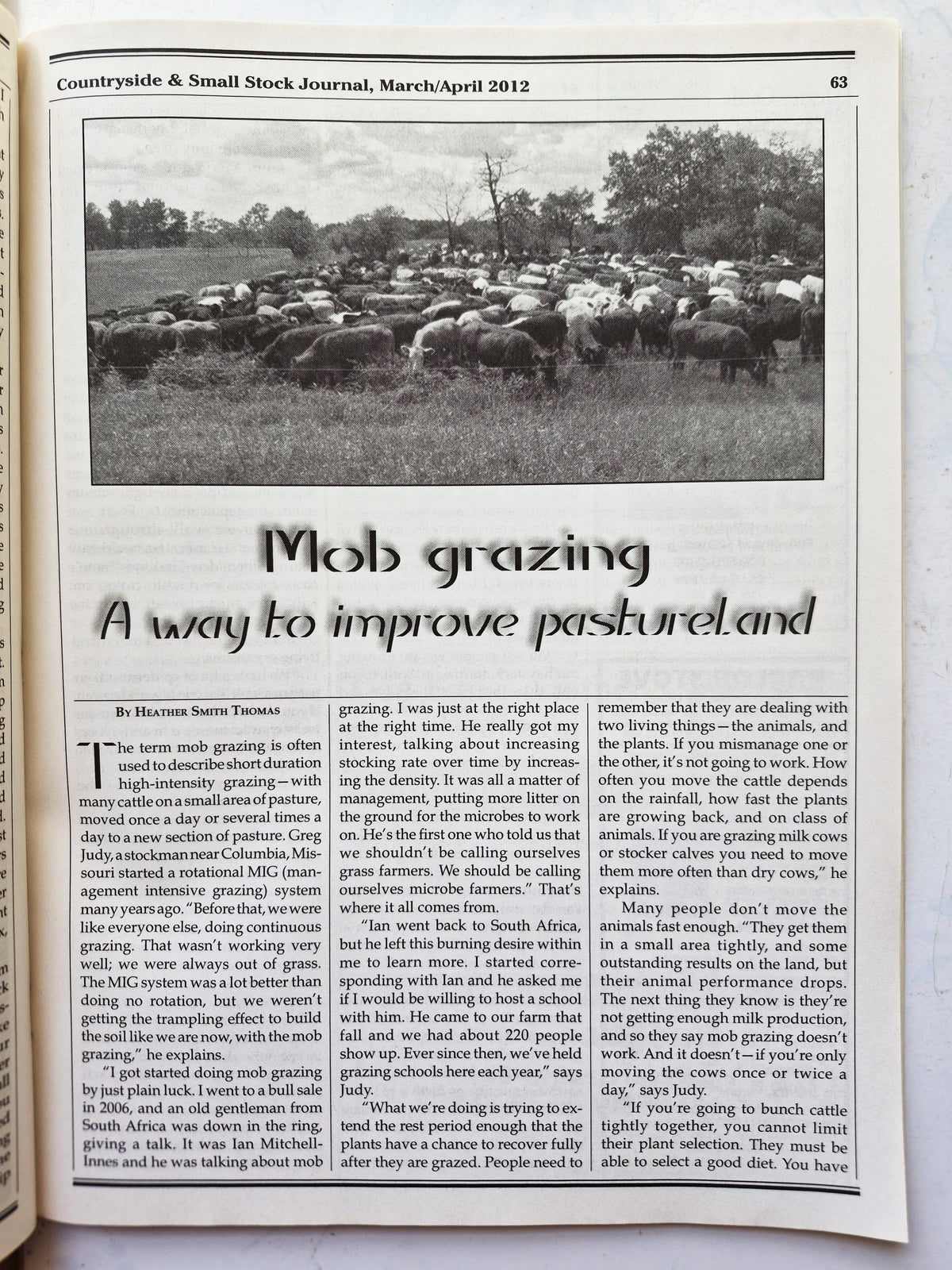 Countryside & Small Stock Journal Set: Volume 96 No. 1-6 Jan-Dec (2012, Very good)