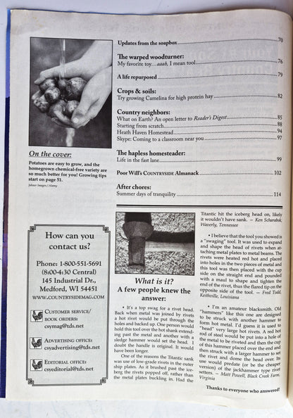 Countryside & Small Stock Journal Set: Volume 96 No. 1-6 Jan-Dec (2012, Very good)