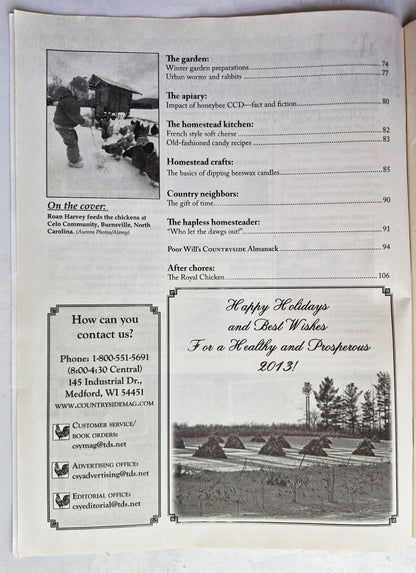 Countryside & Small Stock Journal Set: Volume 96 No. 1-6 Jan-Dec (2012, Very good)