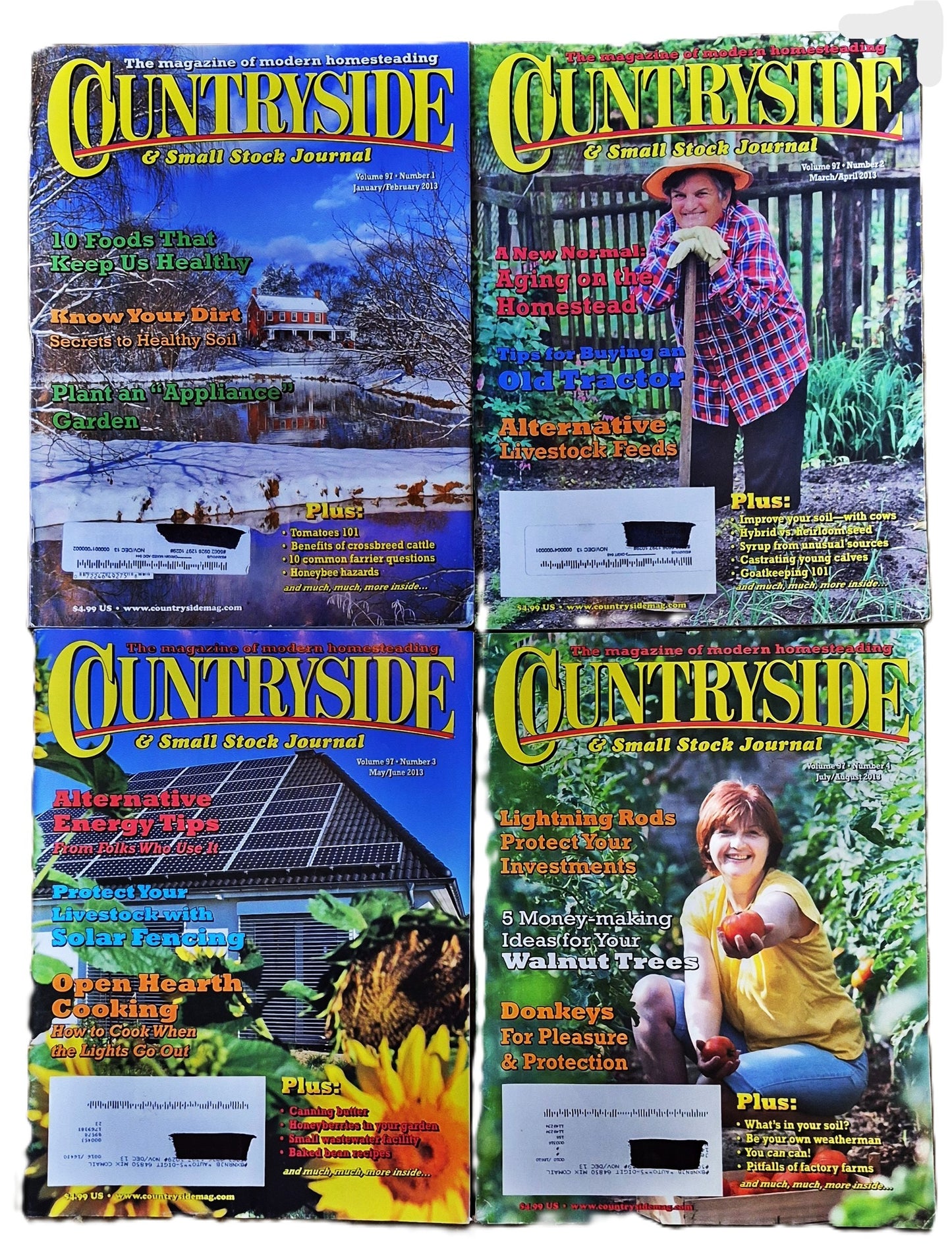 Countryside & Small Stock Journal Set: Volume 97 No. 1-4 Jan-Aug (2013, Very good)