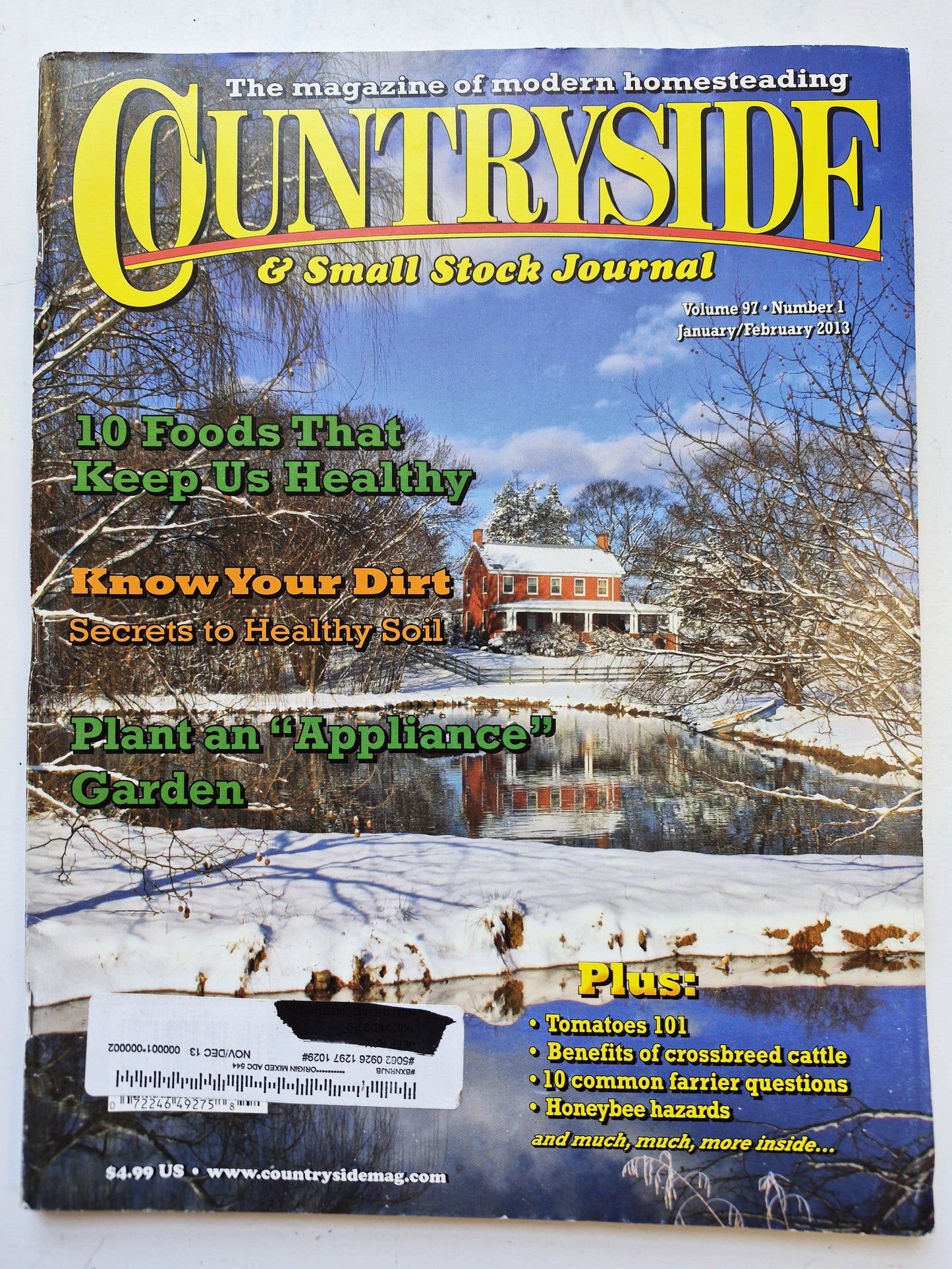 Countryside & Small Stock Journal Set: Volume 97 No. 1-4 Jan-Aug (2013, Very good)