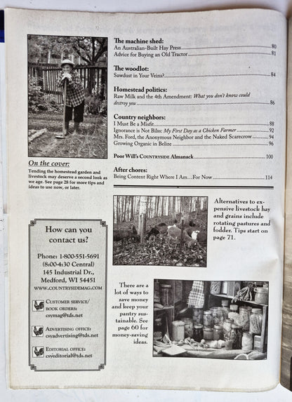 Countryside & Small Stock Journal Set: Volume 97 No. 1-4 Jan-Aug (2013, Very good)