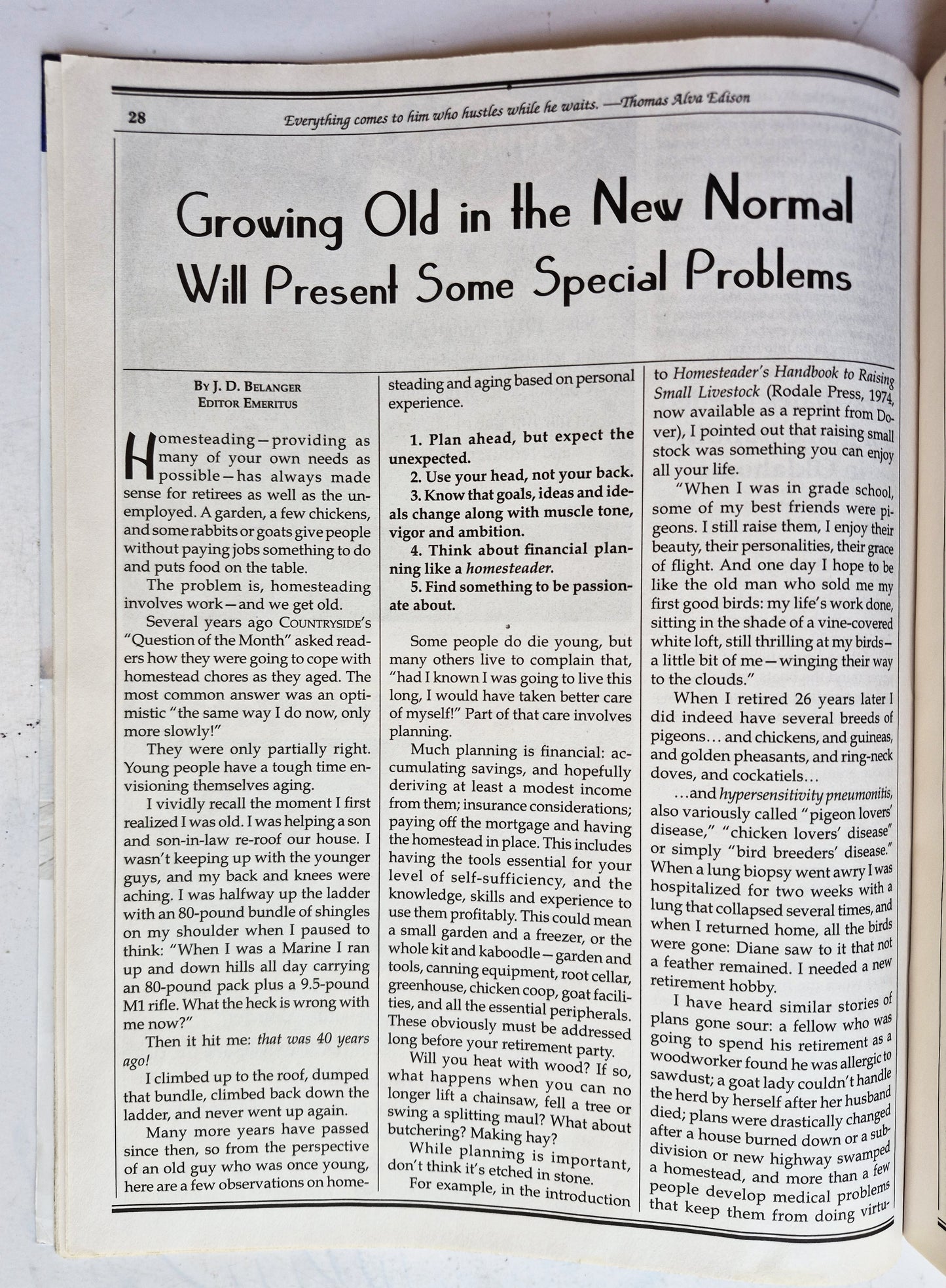 Countryside & Small Stock Journal Set: Volume 97 No. 1-4 Jan-Aug (2013, Very good)