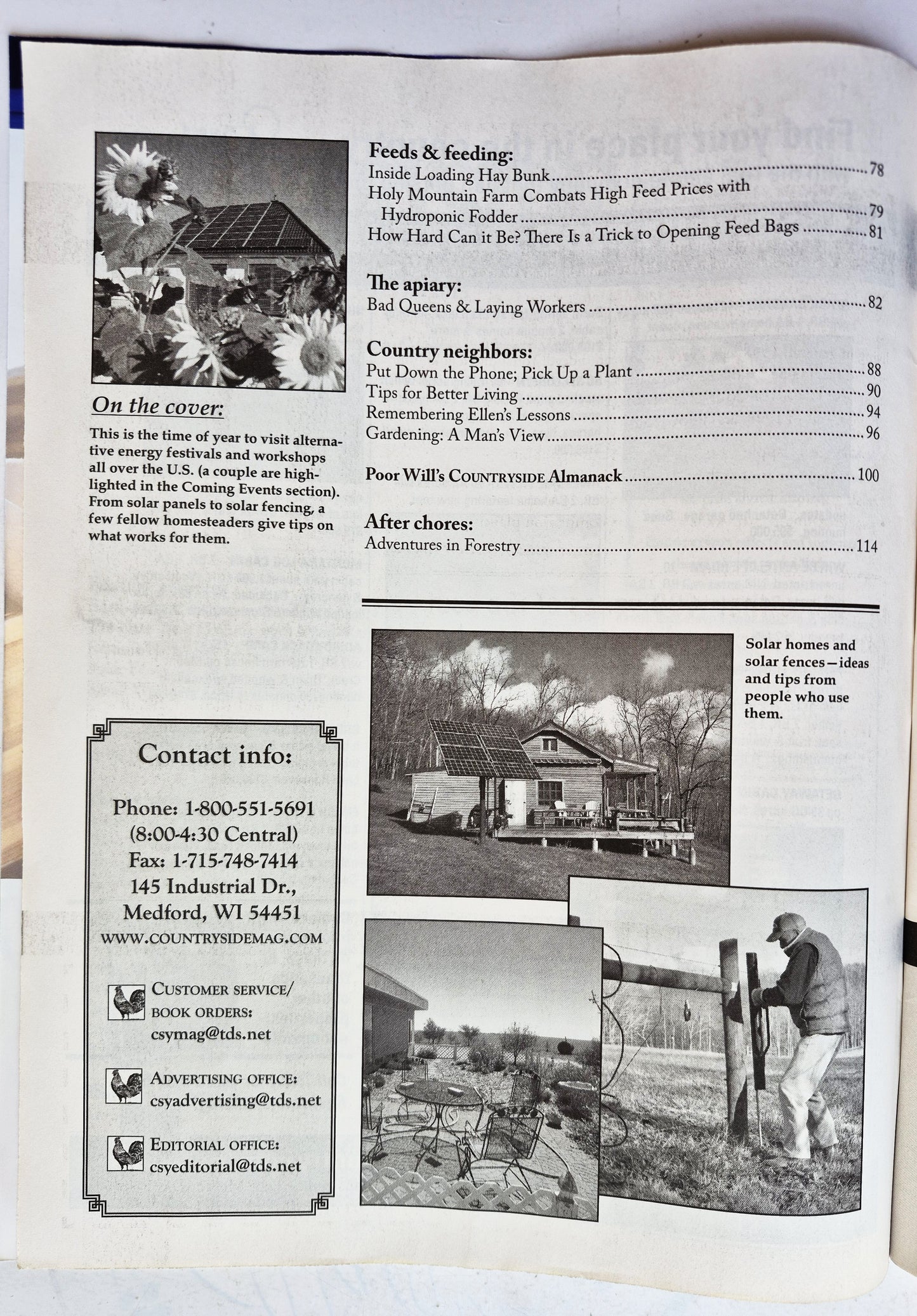 Countryside & Small Stock Journal Set: Volume 97 No. 1-4 Jan-Aug (2013, Very good)