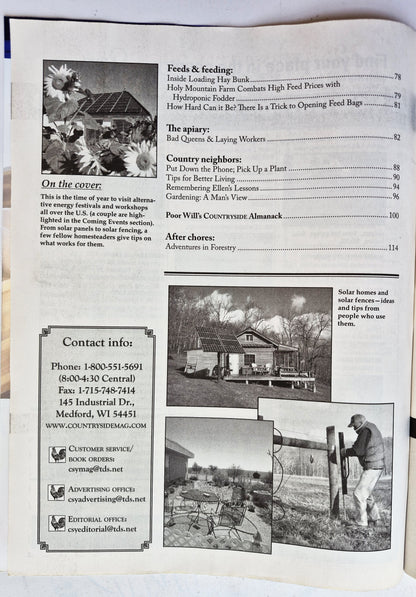 Countryside & Small Stock Journal Set: Volume 97 No. 1-4 Jan-Aug (2013, Very good)