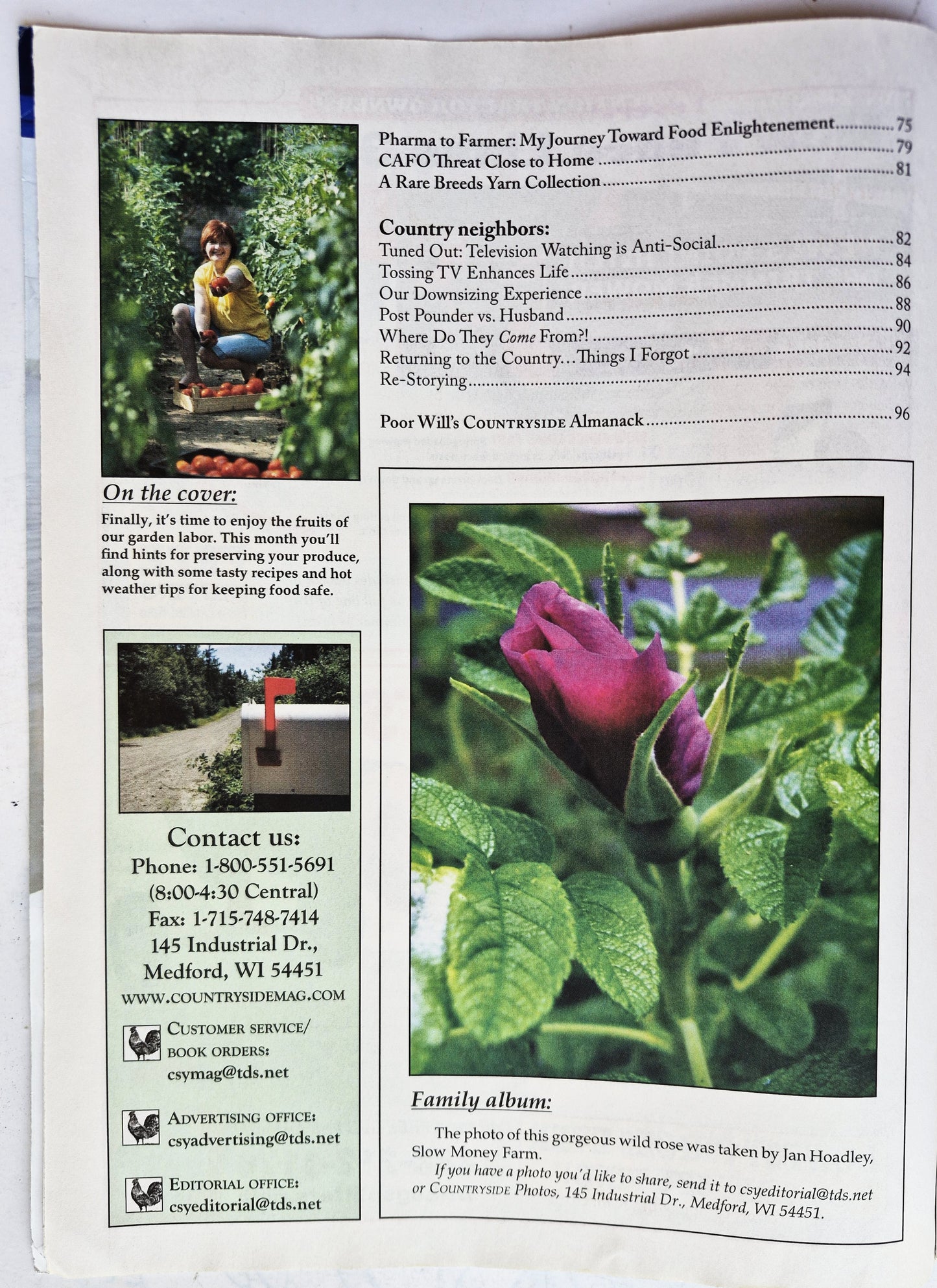 Countryside & Small Stock Journal Set: Volume 97 No. 1-4 Jan-Aug (2013, Very good)