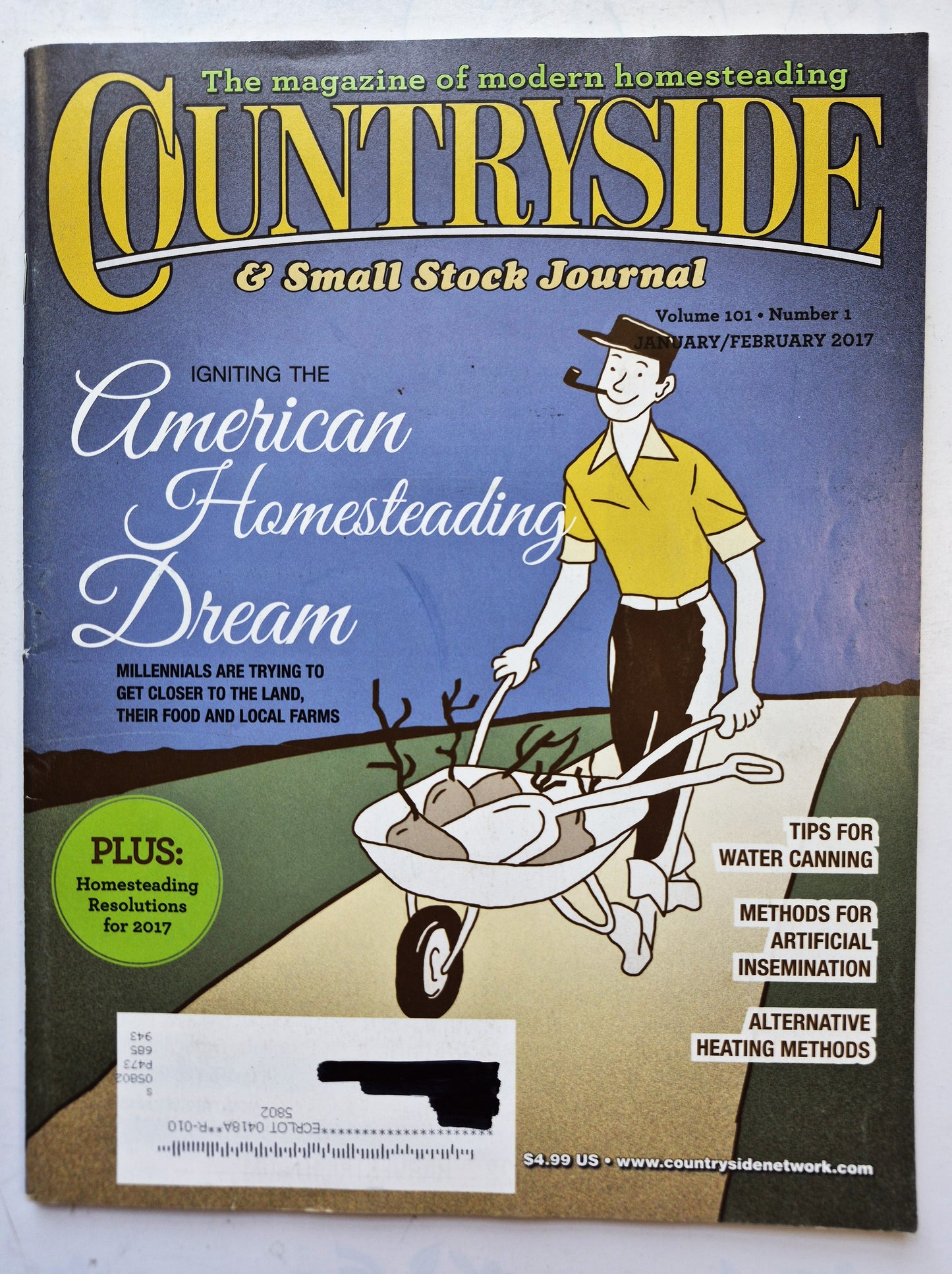 Countryside & Small Stock Journal Set: Volume 101 No. 1-5 Jan-Oct (2017, Very good)