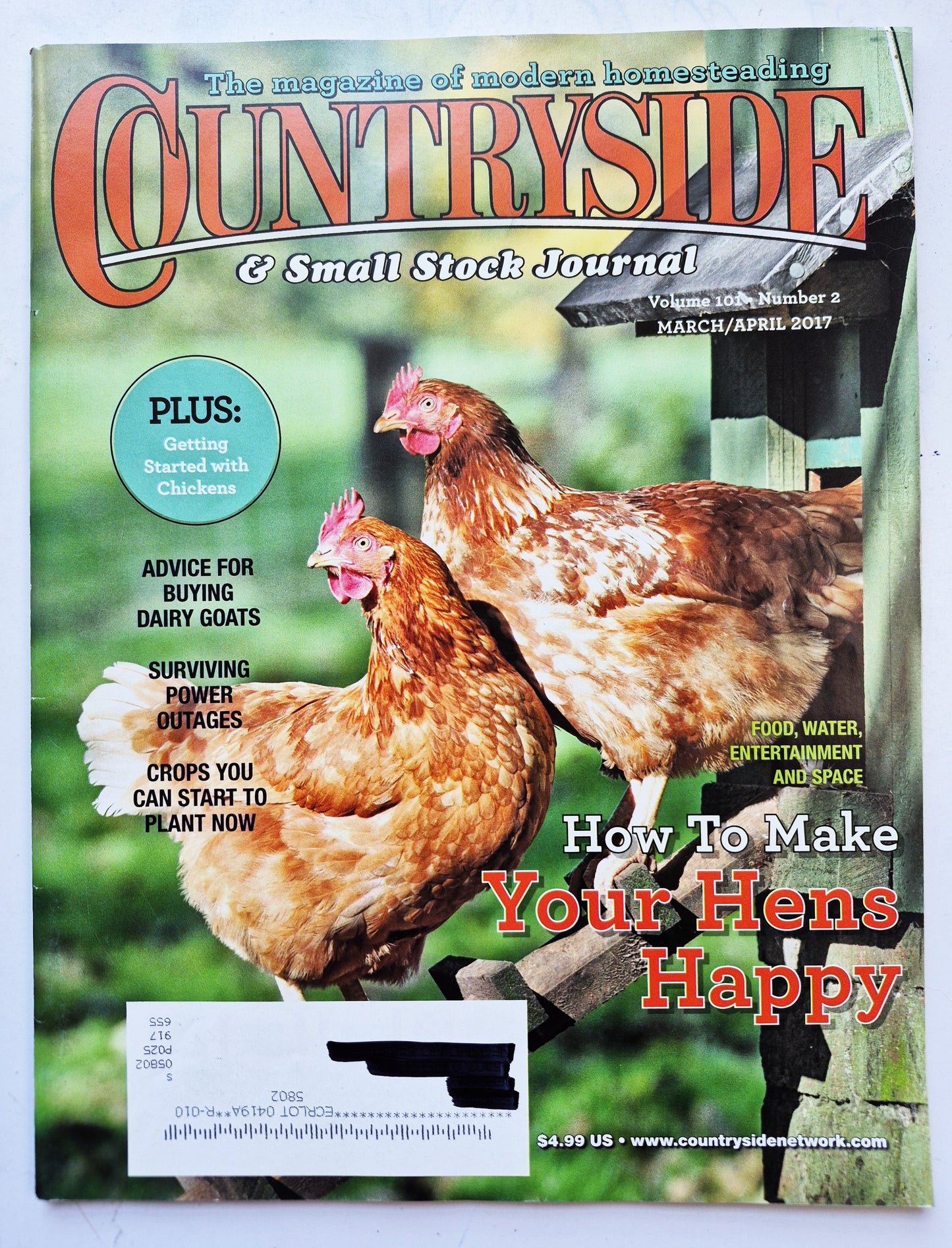 Countryside & Small Stock Journal Set: Volume 101 No. 1-5 Jan-Oct (2017, Very good)