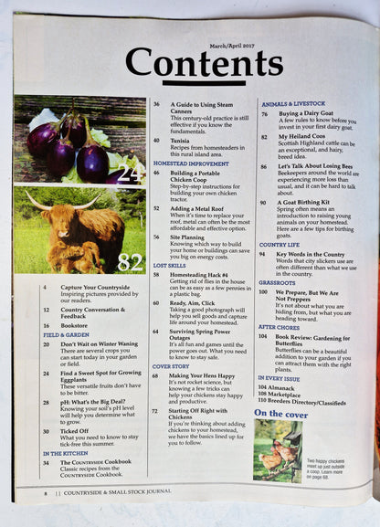 Countryside & Small Stock Journal Set: Volume 101 No. 1-5 Jan-Oct (2017, Very good)