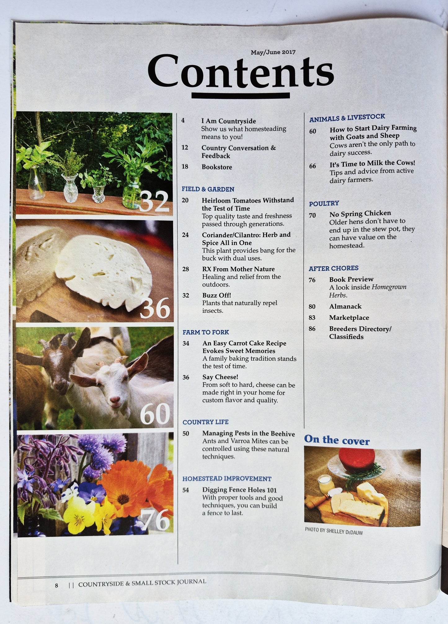 Countryside & Small Stock Journal Set: Volume 101 No. 1-5 Jan-Oct (2017, Very good)