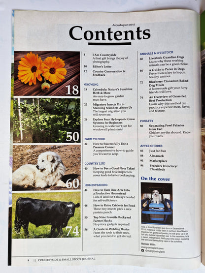 Countryside & Small Stock Journal Set: Volume 101 No. 1-5 Jan-Oct (2017, Very good)
