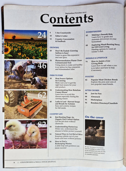 Countryside & Small Stock Journal Set: Volume 101 No. 1-5 Jan-Oct (2017, Very good)