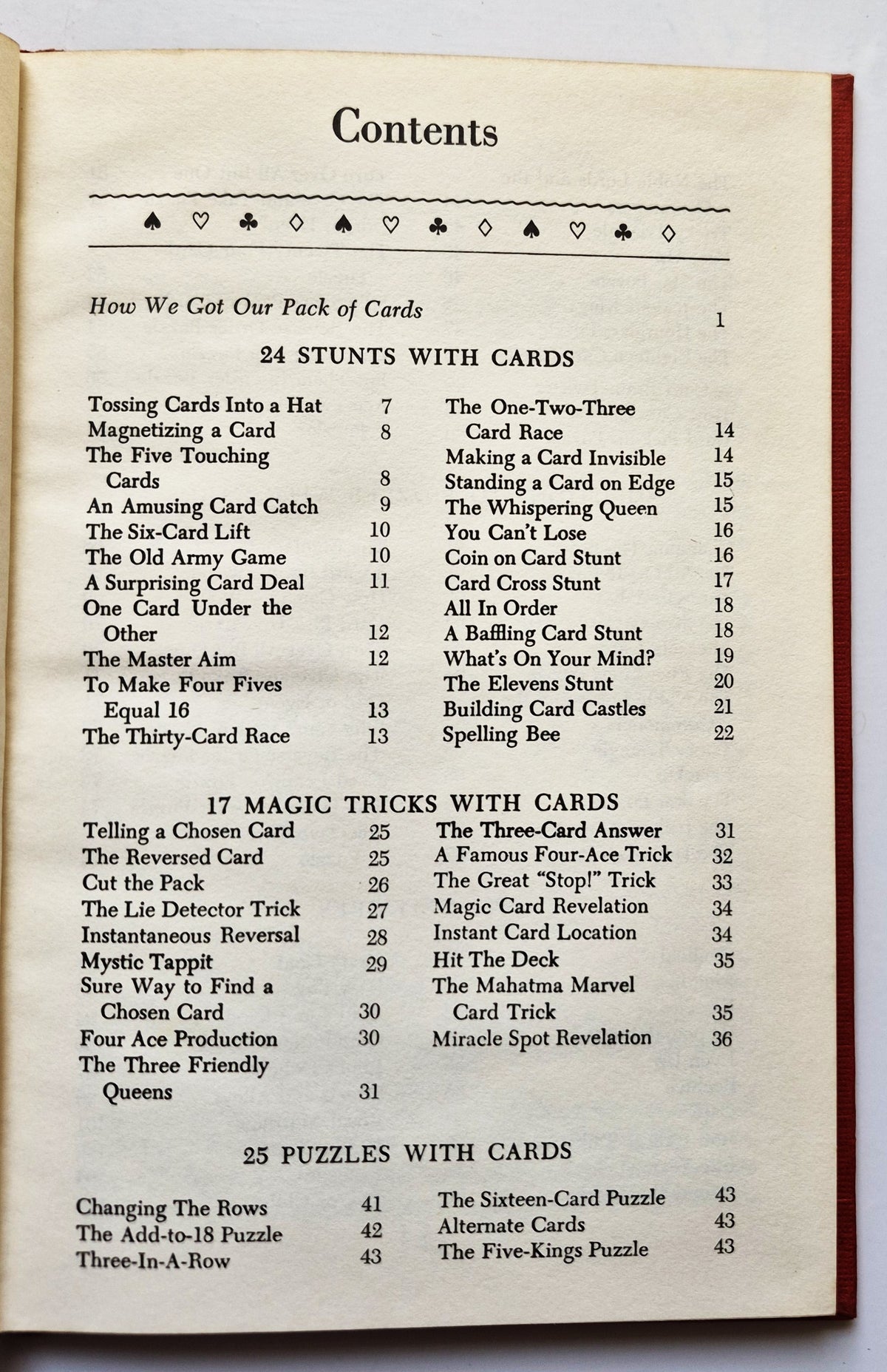 Tricks and Stunts with Playing Cards Plus the Game of Solitaire by Joseph Leeming (Good, 1949, HC, 107 pgs, Gramery Publishing)