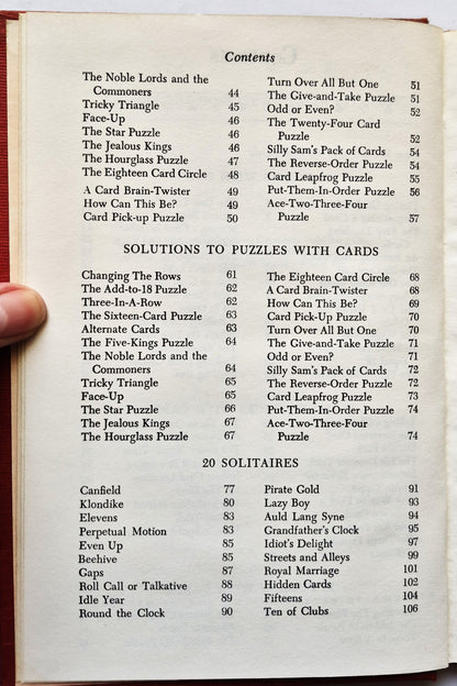 Tricks and Stunts with Playing Cards Plus the Game of Solitaire by Joseph Leeming (Good, 1949, HC, 107 pgs, Gramery Publishing)