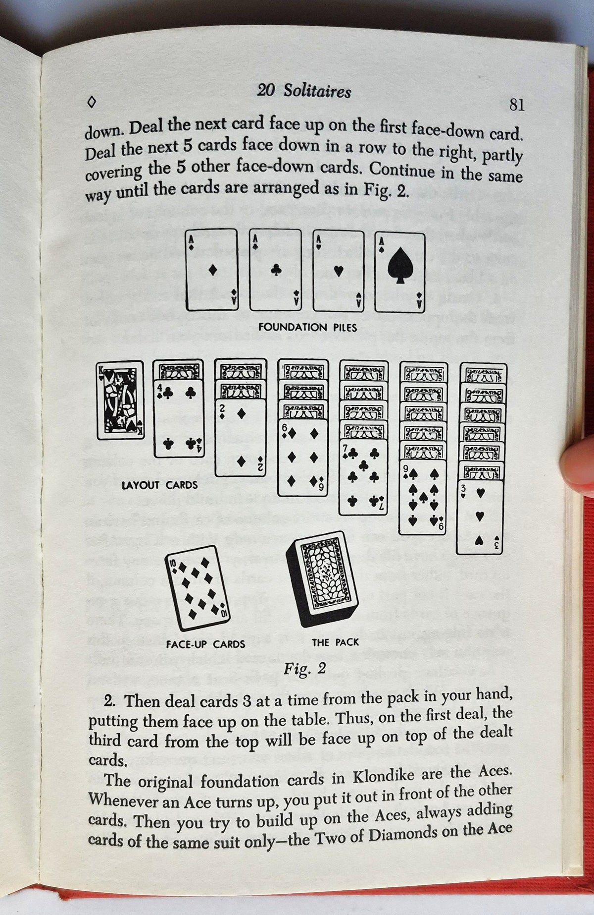 Tricks and Stunts with Playing Cards Plus the Game of Solitaire by Joseph Leeming (Good, 1949, HC, 107 pgs, Gramery Publishing)