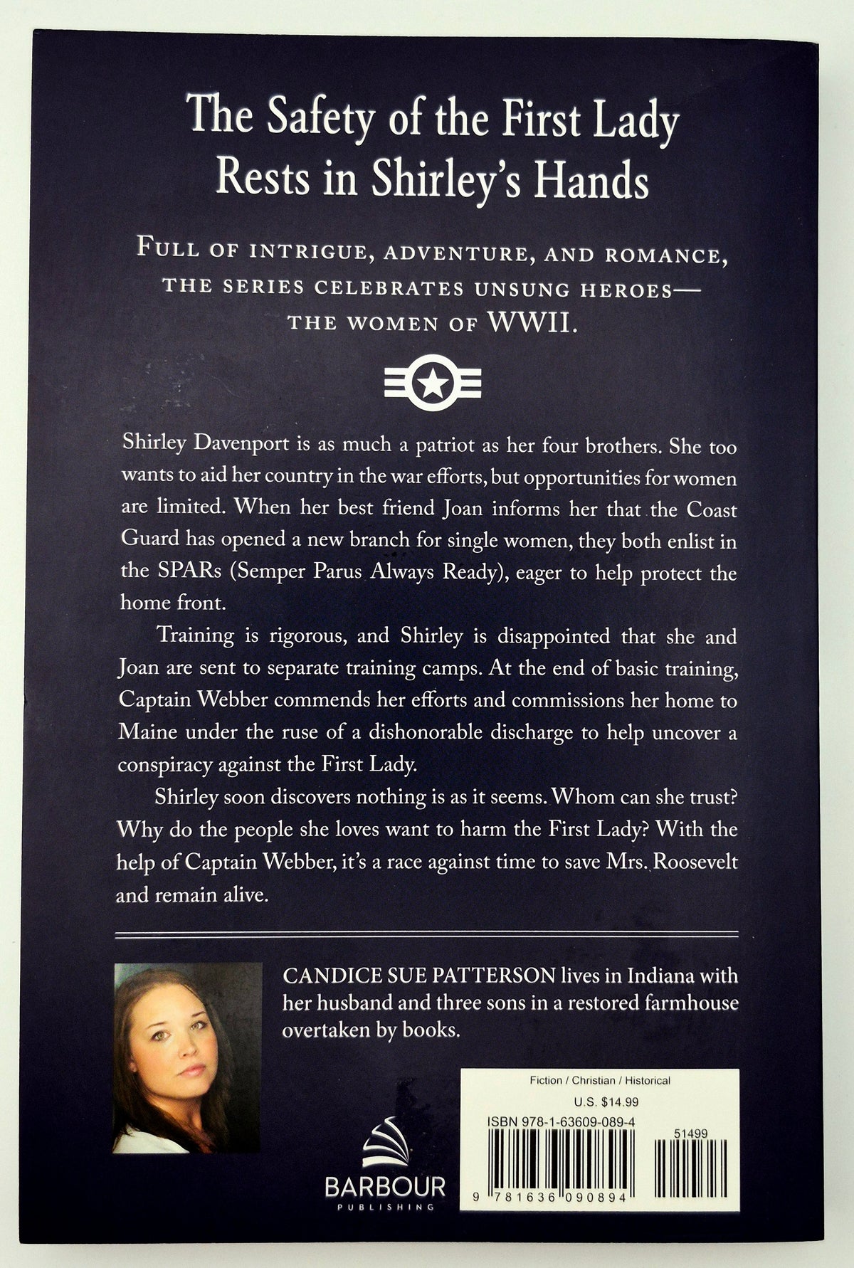Salvando a la Sra. Roosevelt por Candice Sue Patterson (Heroínas de la Segunda Guerra Mundial, Nueva, 2021, Rústica, 256 págs, Barbour Books)