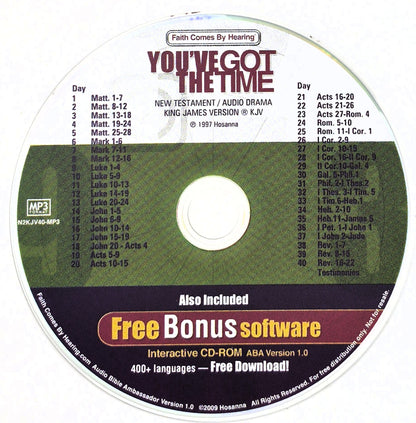 You've Got the Time KJV New Testament MP3 Disc by Hosanna (Like New, 1997, Faith Comes By Hearing)