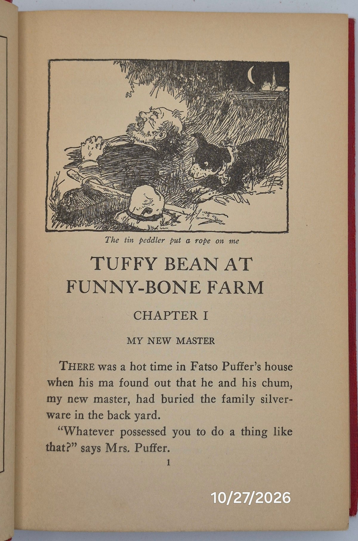 Tuffy Bean at Funny-bone Farm by Leo Edwards; Bert Salg (Good, 1931, HC, 232 pgs, Grosset & Dunlap, Author Autograph)