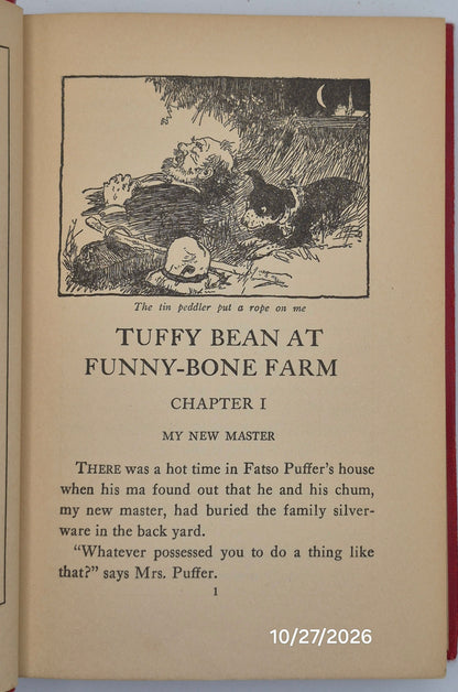 Tuffy Bean at Funny-bone Farm by Leo Edwards; Bert Salg (Good, 1931, HC, 232 pgs, Grosset & Dunlap, Author Autograph)