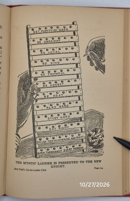 Jerry Todd's Up-the-Ladder Club by Leo Edwards; Bert Salg (Good, 1937, HC, 235 pgs, Grosset & Dunlap)