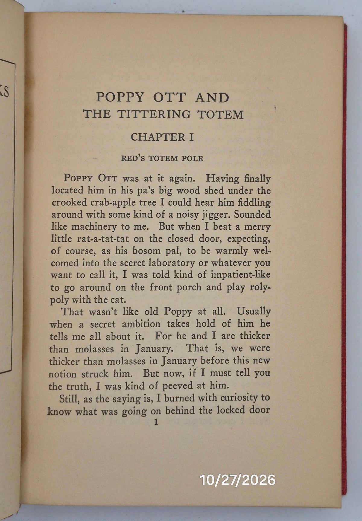 Poppy Ott and the Tittering Totem by Leo Edwards; Bert Salg (Good, 1929, HC, 240 pgs, Grosset & Dunlap)